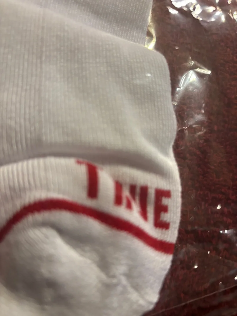 True Religion Men’s White Ankle Socks with Red Accents - Men. Size 8-12 New